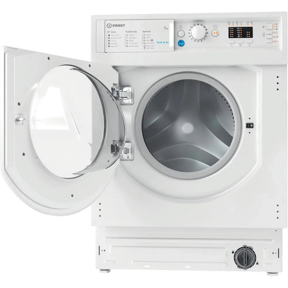 Indesit 7KG 1200RPM Integrated Washing Machine - White | BIWMIL71252UK