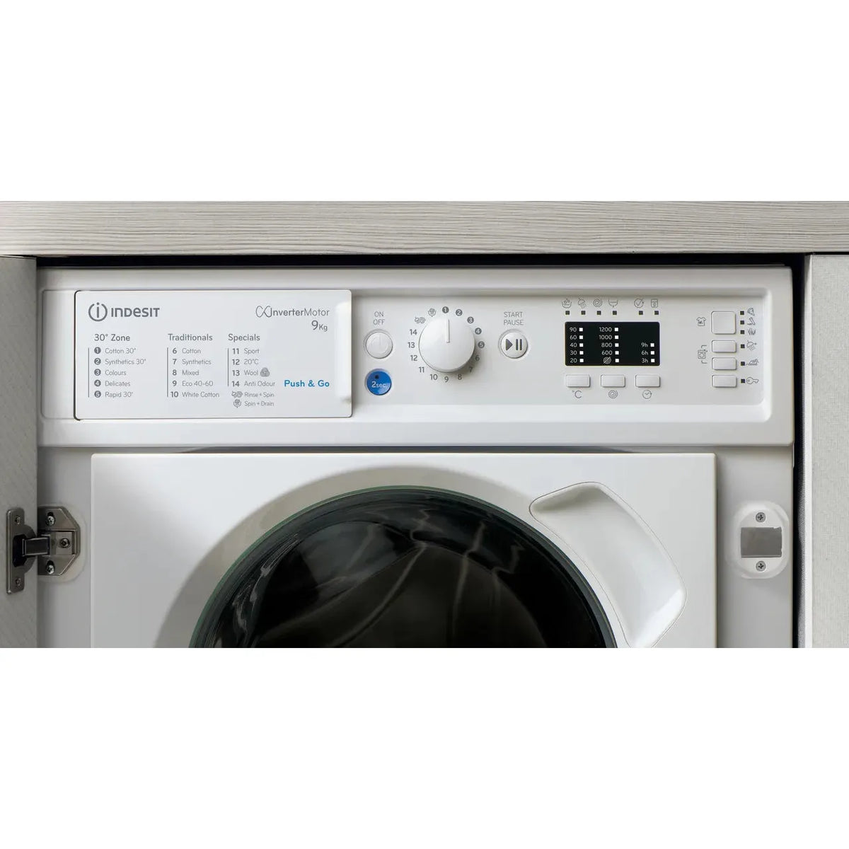 Indesit 9KG 1400RPM Integrated Washing Machine - White | BIWMIL91485UK