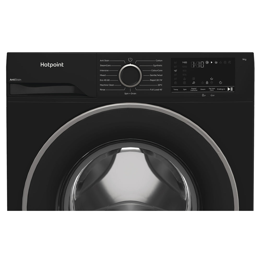 Hotpoint 9KG 1400RPM Freestanding Washing Machine - Black | H 91B ANTI STAIN IRE