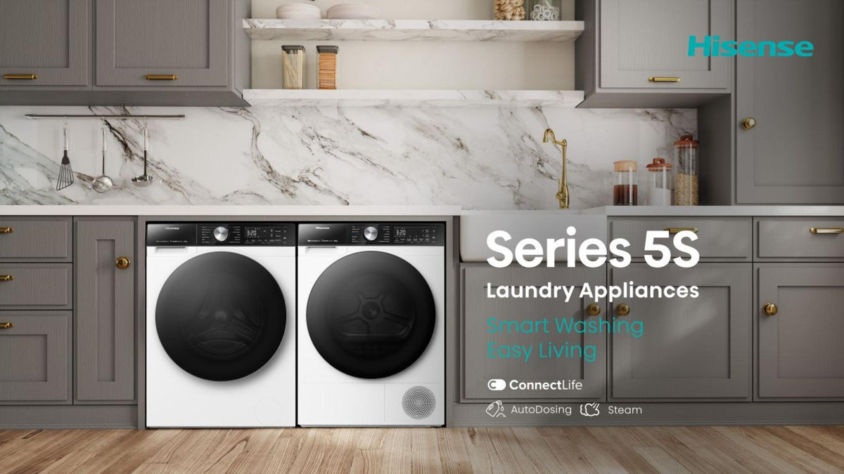 Hisense 5S Series 12KG 1400RPM Freestanding Washing Machine - Black | WF5S1245BB