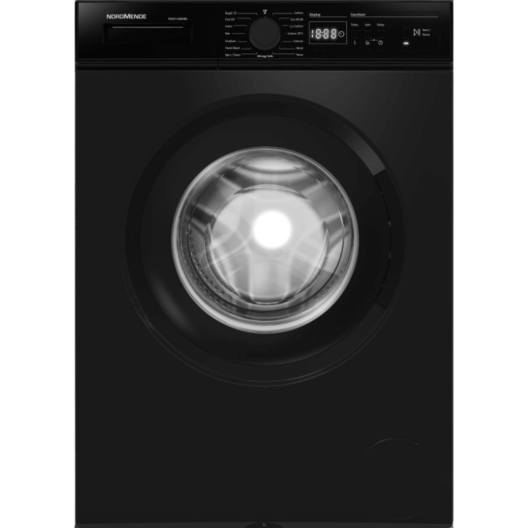 NordMende 8KG 1200RPM Freestanding Washing Machine - Matt Black | WMA1280MBL