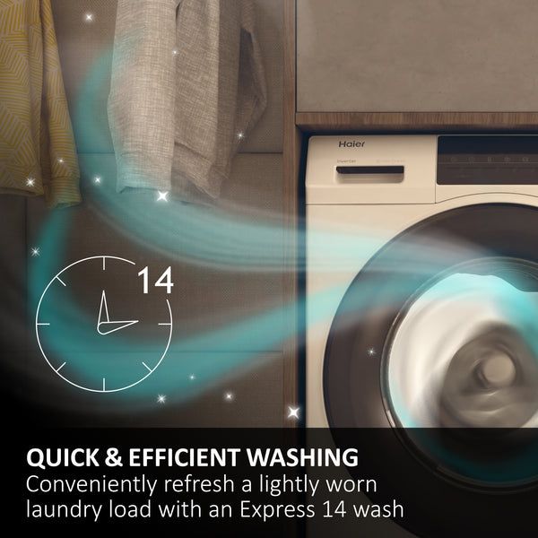 Haier X7 10KG 1400RPM Freestanding Washing Machine - White | HW100-B14367U-UK