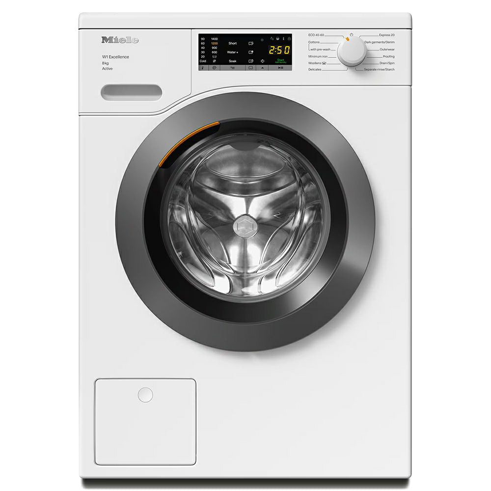 Miele W1 Active 8KG 1400RPM Freestanding Washing Machine - Lotus White | WEA 125