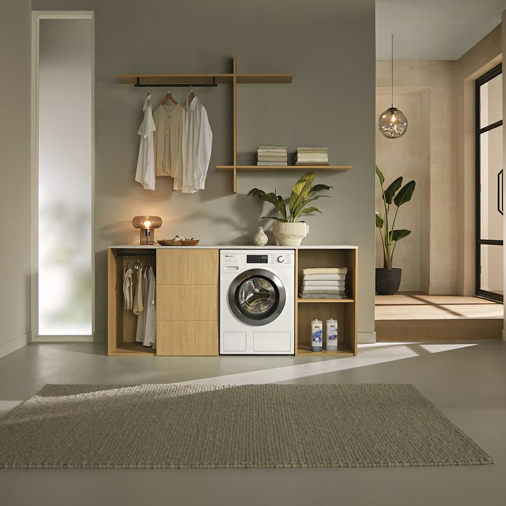 Miele PWash & TDos & Steam 9KG 1400RPM Freestanding Washing Machine - Lotus White | WEG885 WCS