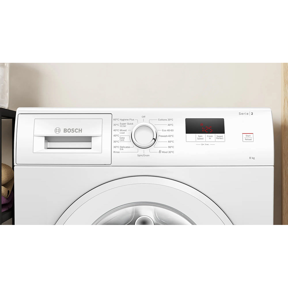Bosch Series 2 8KG 1400RPM Freestanding Washing Machine - White | WGE03408GB