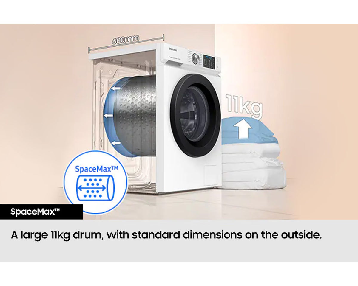 Samsung Series 8 Bespoke 11KG 1400RPM Freestanding Washing Machine - Black | WW11DB8B95GBU1